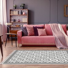 Alanur Home Eko Trend Djt Halı Yıkanabilir Kaymaz Taban 769 Modern Gri
