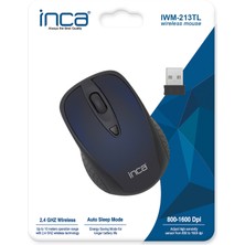 Inca IWM-213TL 2.4ghz Wıreless Nano Receıver Mouse Mavi