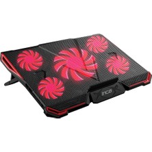 Inca INC-619TGS Arrax 13 "-17" 5x Fan 6 Steps 2x USB Notebook Soğutucu