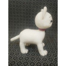 Lrs Store Peluş Kedi Amigurumi  Oyuncak Hand Made Uyku Arkadaşı 25 cm