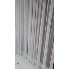 Tül Shop Düz Tül Grek Sade Kurşunlu Profesyonel Dikim 1 x 3 Sık Pileli