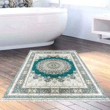 Alanur Home Eko Trend Djt Banyo Paspası Yıkanabilir Kaymaz Taban 1909 Osmanlı Yeşil