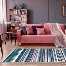 Alanur Home Eko Trend Djt Halı Yıkanabilir Kaymaz Taban 1677 Degrade Turkuaz
