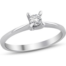 İryum 0.12 Karat E-F Vs Pırlanta Tektaş Yüzük WPY3241BX