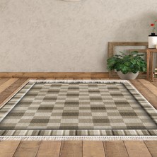 Alanur Home Eko Trend Djt Halı Yıkanabilir Kaymaz Taban 1913 Modern Kahve