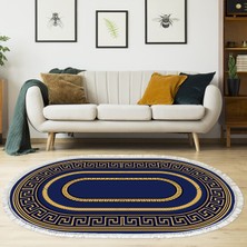 Alanur Home Eko Trend Djt Halı Yıkanabilir Kaymaz Taban 651m Oval Modern Gold