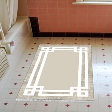 Alanur Home Eko Trend Djt Banyo Paspası Yıkanabilir Kaymaz Taban 657m Modern Camel