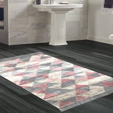 Alanur Home Eko Trend Djt Banyo Paspası Yıkanabilir Kaymaz Taban 661 Iskandinav Pudra