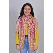 Desenli Kadın Ipek Şal