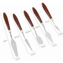 Elegantshop - Metal Spatula 5'li Seti