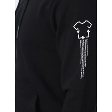 Only & Sons Kapüşonlu Uzun Kollu Normal Kalıp Düz Siyah Erkek Sweatshirt