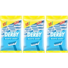 Derby Tek Bıçaklı Banyo Tıraş Bıçağı 13'lü x 3 Paket