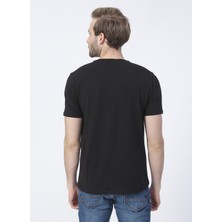 Fabrika Siyah Erkek Basic Modal T-Shirt ROMEO-V