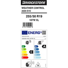 Bridgestone 255/50 R19 107W XL Weather Control A005 EVO M+S 4 Mevsim Oto Lastiği ( Üretim Yılı: 2023 )