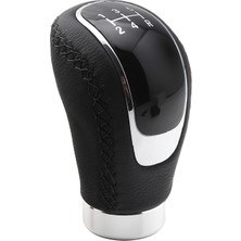Sharplace Evrensel 5 Hız Deri Manuel Araba Dişli Düğmesi Shifter Kolu Kolu Sopa Siyah + Siyah (Yurt Dışından)