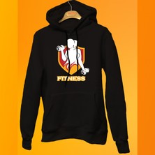 Remonz Fitness Baskılı 3 Ipl. Şardonlu Kalın (600 Gr.) Içi Polar, Kapüşonlu Sweatshirt Hoodie