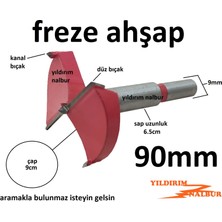 Yıldırım Nalbur 90 mm Freze Mobilya Menteşe Yuva Açma Ahşap Freze Torna Freze Duble Boy Traşlama