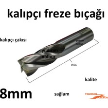 Yıldırım Nalbur Kalıpçı Freze 8 mm Kalıpçı Bıçak Freze Çakısı Sekiz No Parmak Freze