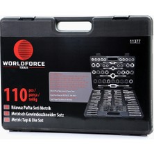 Worldforce 110 Parça Pafta Kılavuz Seti S2 Çelik Profesyonel