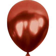 Kikajoy Ki̇kajoy Metali̇k Balon Baskisiz 100 'lü  Bordo