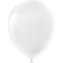 Kikajoy Ki̇kajoy Pastel Balon Baskisiz 100 'lü  Beyaz