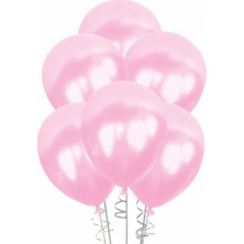 Kikajoy Ki̇kajoy Stand Balonu 12 'li Metali̇k Açik Pembe