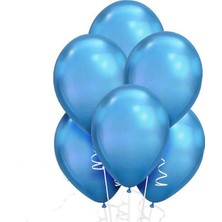 Dipak Mavi Renk Metalik Balon (100 Adet)