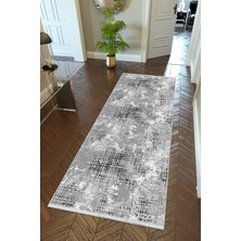 10 Post Online Yolluk Doku Gri Kaymaz Kesme Yıkanabilir Ince Dijital Baskı Koridor Halısı