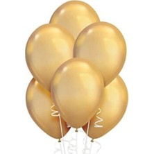 Dipak Gold Renk Metalik Balon (12 Adet)