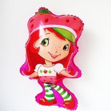 Dipak Pembe Çilek Kız Figürlü Folyo Balon (1 Adet)