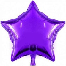 Dipak Parlak Yıldız Şekil Mor Folyo Balon (1 Adet)