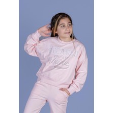 Toontoy Kids Toontoy Kız Çocuk Baskılı Düşük Kol Sweatshirt