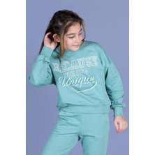 Toontoy Kids Toontoy Kız Çocuk Baskılı Düşük Kol Sweatshirt
