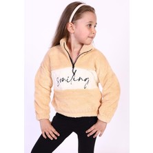 Toontoy Kids Toontoy Kız Çocuk Nakışlı Peluş Sweatshirt