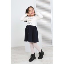 Toontoy Kids Toontoy Kız Çocuk Beauty Love Baskılı Elbise