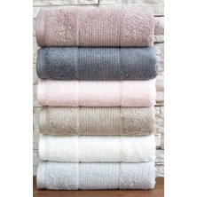 Dantela Pamuk 70X140CM 6'lı Banyo Havlu Seti - Kod 9401