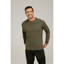 Lumberjack SN75 Basİc C-Neck Sweatsh Haki Erkek Sweatshirt