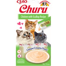 Ciao Churu Püre Tavuk-Taraklı Kedi Maması 4 x 14 Gram 5'li