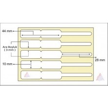 Ofis Turka Kuyumcu Etiketi 10MMX72MM (Ithal) 1250LİK Kuyruk Kısmı Yapışkansız