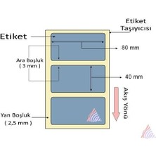 Ofis Turka Silver Mat Barkod Etiketi 40X80 Tekli 1000 Lik Sarım