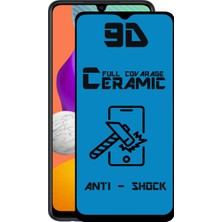 Case World Caseworld Samsung Galaxy M22 Tam Kaplayan Seramik Nano Esnek Ekran Koruyucu Cam Şeffaf
