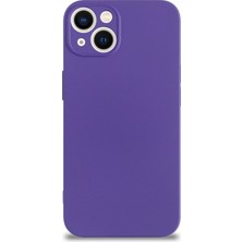 Case World Caseworld Apple iPhone 13 Kapak Kamera Korumalı Içi Kadife Lansman Silikon Kılıf - Mor Mor