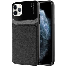 Kilifone - iPhone 11 Pro Max - Kılıf ​deri Görünümlü Parlak Mika Tasarımlı Emiks Kapak