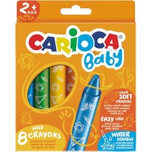 Carioca Jumbo Bebek Elleri Kirletmeyen Pastel Boya Kalemi 8li