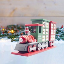 Sharplace Ahşap Tren Noel Advent Takvimi ile 24 Çekmeceli Tatil Dekor (Yurt Dışından)