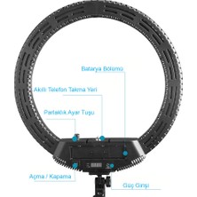 Wellmaking 18" Ring Light LED Işık - 48W Halka Işık Sistemi