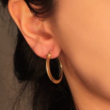 Adil Idil Kuyumculuk 14 Ayar Taşsız Halka Küpe