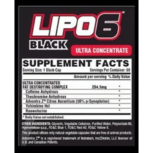 Nutrex Lıpo-6 Black, Ultra Concentrate, 60 Black-Capsul. USA