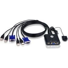 Aten CS-22U 2port Mini USB Kvm Swıtch+Kablo(Yönet)