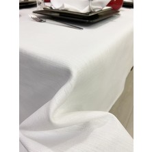 Zeren Home Simli Masa Örtüsü Beyaz 13 Parça Set